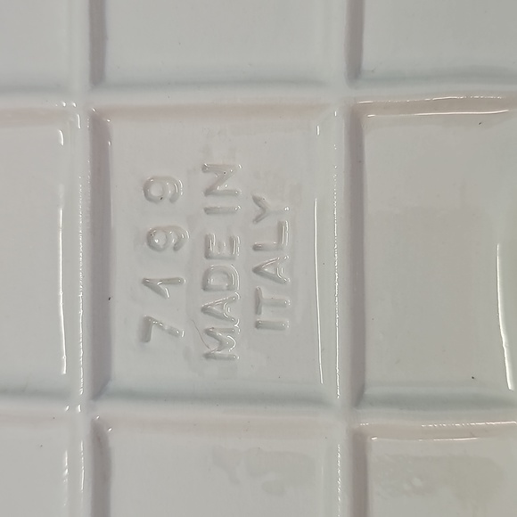 Green onion pottery trivet made in Italy - Picture 3 of 5